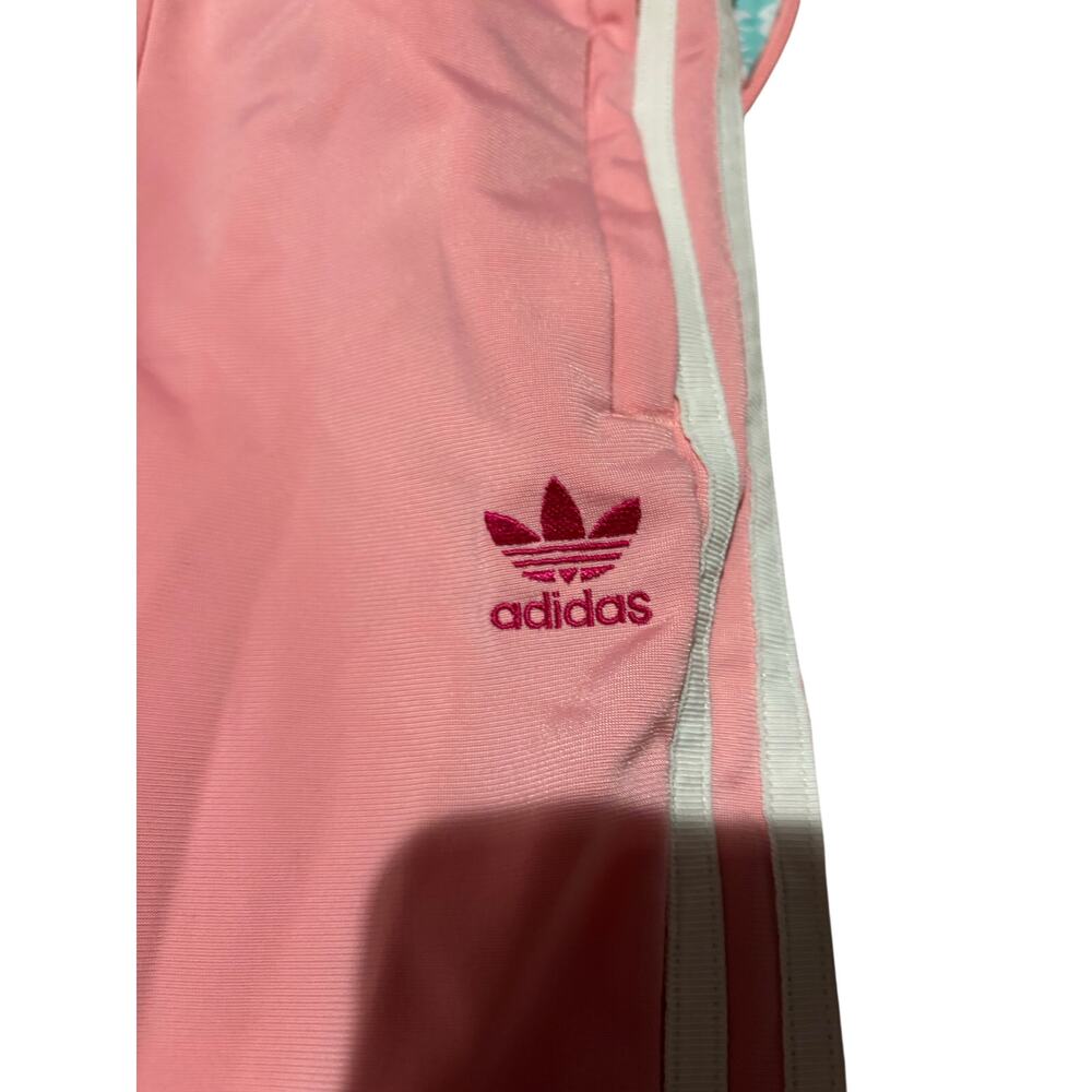 Adidas 7/8 pale pink floral athletic suit jogger pant full zip track jacket nwot - Picture 7 of 10